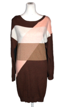 PrAna Sweater Dress Size Small S Crew Neck Brown Peach - £17.69 GBP