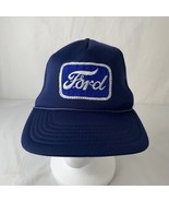 VTG Ford Motor Co. Mesh Back Snapback Trucker Hat Cap Blue Adjustable Pa... - £17.70 GBP