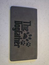 The Dogfather Funny Laser Engraved Leatherette Check Book Cover - $5.80
