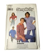 Vtg Simplicity Sewing Pattern 8180 Men&#39;s Women&#39;s LG Pull-Over Top 80s/90... - £5.46 GBP
