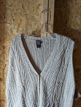wisdom Madness and Folly ladies medium size cable knit sleeveless cardig... - €27,26 EUR