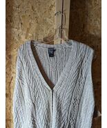 wisdom Madness and Folly ladies medium size cable knit sleeveless cardig... - €27,26 EUR