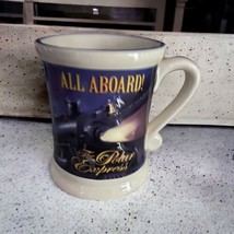 POLAR EXPRESS TRAIN RIDE COFFEE MUG, ALL ABOARD MUG, Art Deco Print  Mug - £11.72 GBP