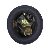 Bruno Capelo Hat Wool Fedora Diamond Crown Santana Stingy Brim SA204 Navy image 5