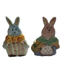 VTG Easter Bunnies Pier 1 Imports Bunny Rabbit Candle Votive Holder Set ... - $21.04