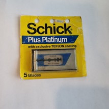 Schick Plus Platinum 5 Teflon Coated Blades New Old Stock - £10.21 GBP