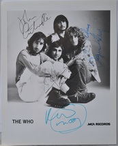 The Who Signed Photo X4 - Keith Moon, Roger Daultrey, Pete Townshend, John Entwh - £4,300.12 GBP
