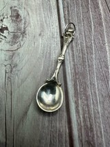 Antique 800 Silver Spoon Necklace Pendant 5.8cm #p2 - $39.60