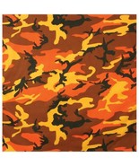 New Classic Camo Bandana - Savage Orange  22&quot; X 22&quot; Versatile Design 100... - $16.17 CAD