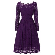 Sexy Vintage Floral Knee-Length Lace Dress - £27.13 GBP