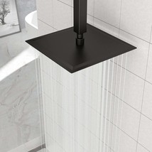 10&quot; Black Rainfall Shower Head: Wall/Ceiling Mount - $87.60 CAD