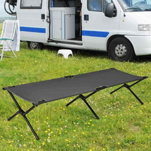 Adults Kids Folding Camping Cot-Gray - £64.33 GBP