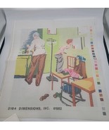 Vtg Dimensions Needlepoint Kit Norman Rockwell AT THE DOCTOR&#39;S OFFICE &#39;8... - $35.00