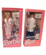 Set NRFB Doctor Barbie 3850 &amp; Doctor Ken 4118 vintage 1987 dolls Never O... - $1,710.42 MXN