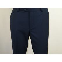 Men Renoir Flat Front Suit Separate Pants Slim Fit Soft Feel Slacks 201-19 Navy image 6