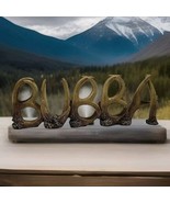 Antler Bubba Name Plate Wall Or Desk Mount Resin Outdoor Hunter Man Cave... - $18.47