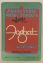 FOGHAT / WHITESNAKE - ORIGINAL VINTAGE 1981 CLOTH CONCERT TOUR BACKSTAGE... - $15.00