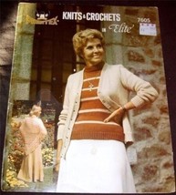 Sweaters PHENTEX  Knits &amp; Crochets Patterns 7605 - £2.36 GBP