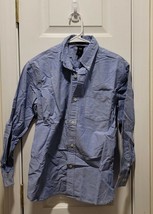 GAP Boy&#39;s Oxford Blue Long Sleeve Dress Shirt Size L (10) - £15.73 GBP