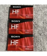 Sony HF Blank Audio Cassette Tapes 90 Minute High Fidelity 3 Sealed - $9.89