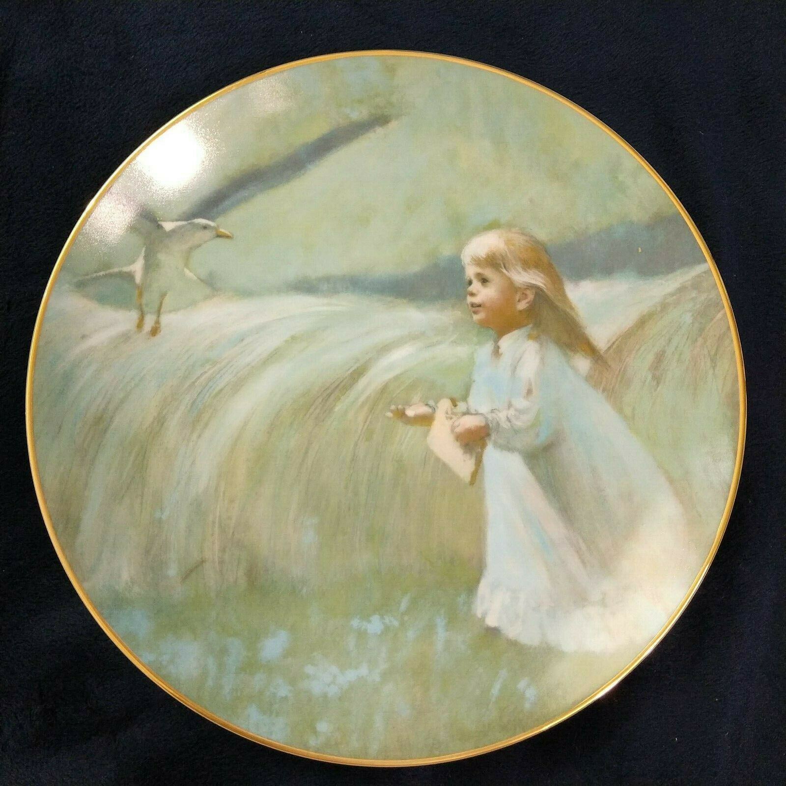 Norman Rockwell Collector Plate Precious Moments A Friend In The Sky Numbered - $29.70