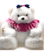 Large The Teddy Bear Company NY White Teddy Bear Kisses Plush Stuffed An... - £39.30 GBP