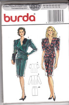 Burda Pattern E4947 SS and LS Blouse and Straight Skirt Sizes 8- 18 EU 34-44 New - $7.92