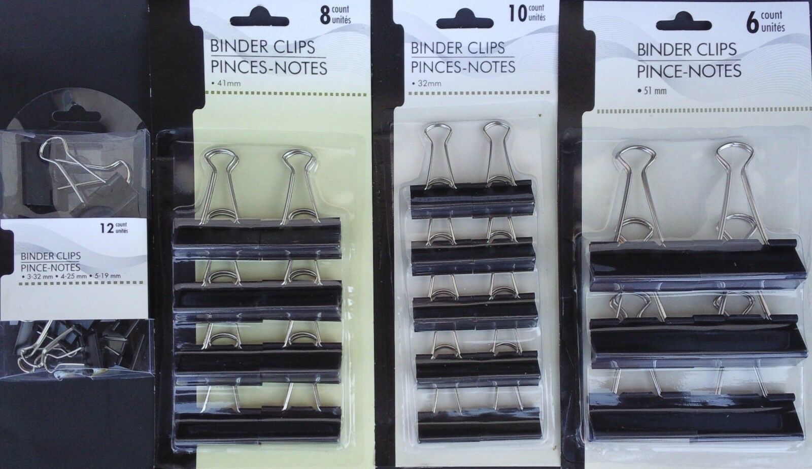 BINDER CLIPS Metal Spring Clamps, SELECT: 1.25" 1.5" or 2" - $2.99