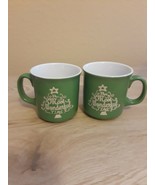 2 - 16 oz. Cups with &quot;The Most Wonderful Time&quot; in the shape of a Christm... - $6.50