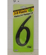 HY-KO 4&quot; 3-D Plastic Number Six 6 with Mounting Screws - $131.52 MXN