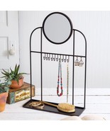 Large tabletop Vanity Mirror with Jewelry Tray and Hooks - SALE - $68.37 CAD