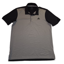 ADIDAS - Men&#39;s Black Gray Golf Short Sleeve Medium Causal Shirt - $21.11 CAD