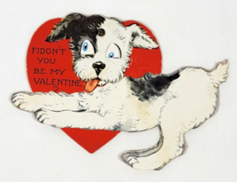 1940&#39;s Terrier Puppy Googly Eye Valentine - £7.77 GBP