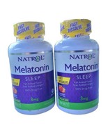 2 Pack Natrol Melatonin Fast Dissolve Strawberry 3 mg 150 Tabs Exp 08/31... - £14.79 GBP