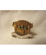 Vintage SCA Virginia Junior High Council Member pin: Gold Torches W/ Green - £11.79 GBP