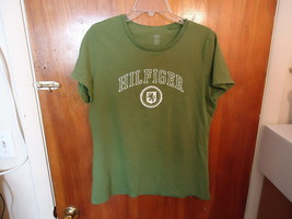 Tommy Hilfiger Size XL Green Short Sleeve Graphic T-Shirt &quot; BEAUTIFUL SH... - £11.76 GBP