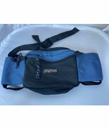 Vtg 90&#39;S Jansport Hiking Black Fanny Pack Waist Water Bottle holders Hyd... - $28.99