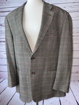 Ralph Lauren Blazer Suit Jacket 46 Sport Coat 46R 100% Lambswool Plaid L... - $105.04