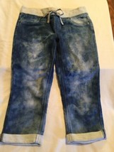 Size 14R Justice capri pants blue jean flat front girls - £9.57 GBP