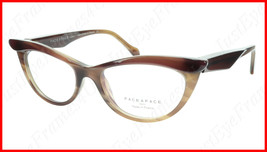 Face A Face Eyeglasses Frame Ebony 4 3159 Acetate Brown Cateye 50-16-135 Petite - £263.42 GBP