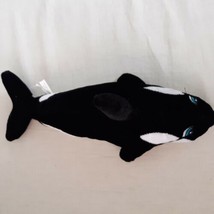 Shamu Orca Killer Whale Beanbag Plush Carnival Toy Stuffed Animal Black White - £8.68 GBP