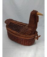 Brown Chicken Wicker Basket 12&quot; X 5&quot; X 9&quot; - $29.84 CAD