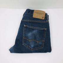 American Eagle Denim Skinny Jeans Pants Mens 28x30 Dark Wash - £15.40 GBP