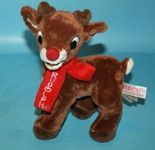 Dan Dee Rudolph the Red Nosed Reindeer 7" Plush Stands Sewn Eyes Soft Toy 2010 - £15.43 GBP