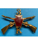 PENNSYLVANIA, NGP, K COMPANY, 3rd INFANTRY, 1st BRIGADE, CAP BADGE, ENLI... - €25,58 EUR