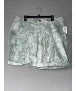 MSRP $40 Style &amp; Co. Plus Size Tie-Dye Bermuda Shorts Green Size 18 - $37.91 CAD