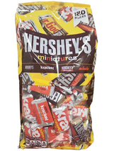 Hershey&#39;s Miniatures Milk Chocolate 56 Oz Candy Bulk Bag Candies 180 Pieces - £21.47 GBP
