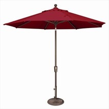 9 ft. Octagon Push Button Tilt Market Umbrella  Really Red - £153.48 GBP