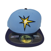 New Era Men's MLB Tampa Bay Rays Authentic Diamond Era 59fifty 7 3/8 Fitted Cap - £19.10 GBP