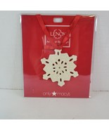 Lenox Pierced Snowflake Charm Christmas Tree Ornament-2.6 in MIP - $27.31 CAD